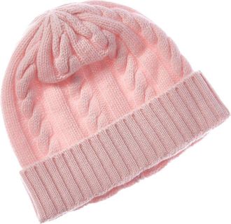 Brodie Chunky Cable Pom Pom Cashmere Hat