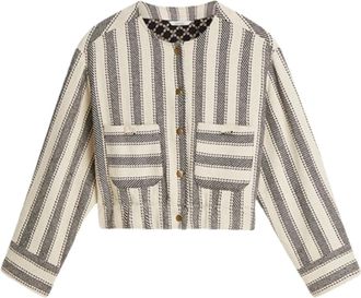 Summum Jacket Stripe - Dames - Zomerjassen - Veelkleurig - L - Katoen - Jassen