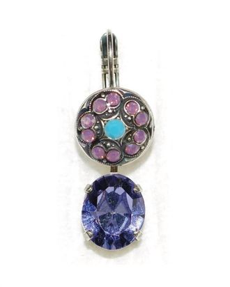 Mariana Womens Happiness Earrings In Lavender / Turq