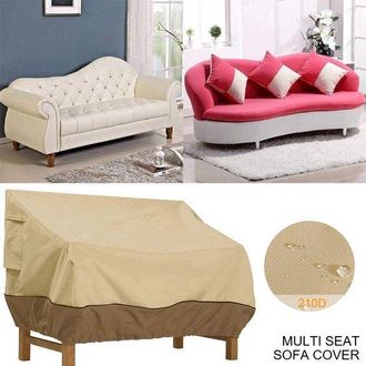 No Brand Funda Beige Para Banco De Jard&iacute;n Oxford 210d, Impermeable, Resistente Al Viento Y A Los Desgarros, Para Banco De 2 Plazas, 147x83x79cm