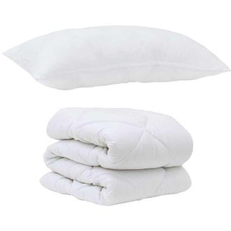 vidaXL Juego De Edred&oacute;n Con Almohada 2 Pcs Microfibra Vidaxl