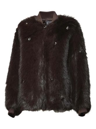 s.w.o.r.d strass coat - Brown