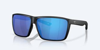 Costa Unisex Rincon Ii Polarized Sunglasses In Matte Black Blue Mirror