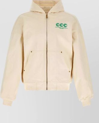 Willy Chavarria juggernaut workwear hooded jacket front pockets