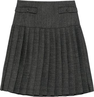 Paloma Wool Plugin mini-rok met plooien - Grijs