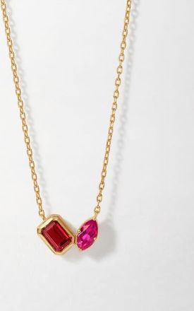 Edge of Ember Toi Et Moi Courage Necklace in Metallic Gold at Nordstrom