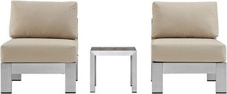 ModWay Discontinued Modway Outdoor Shore 3Pc Outdoor Patio Aluminum Sectional Sofa Set