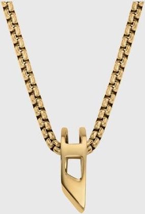 Diesel Stainless Steel Pendant Necklace - Necklaces - Unisex - Gold