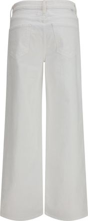 Mother Womens Rerun Zip Sneak Jeans Totally Innocent Cotton; Elastane