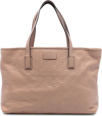 Gucci Pre-owned Womens Medium Guccissima Tote - Tan Leather - One Size