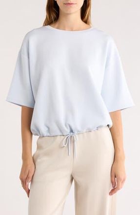 Zella Whisper Drawstring Hem Knit Top in Blue Ancient at Nordstrom Rack, Size Medium