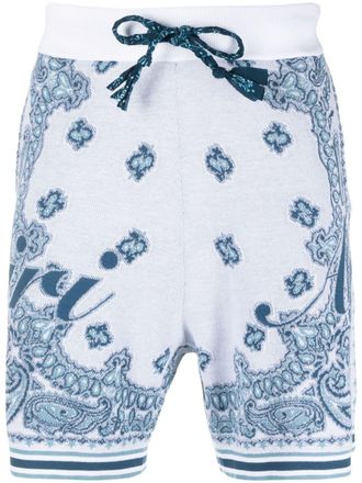 Amiri Bermuda con stampa paisley - Bianco