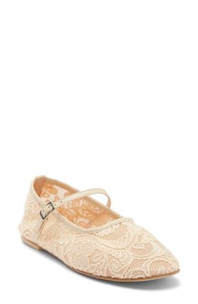 Freda Salvador Laurel Mary Jane in Vanilla Jacquard Mesh at Nordstrom, Size 10.5