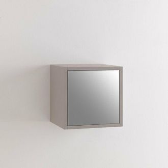 TFT Home Furniture Tft Home Furniture - Pensile da Soggiorno 1 Anta 34x27x34 cm Specchio tft Marte Pietra Avana