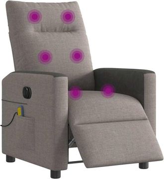 vidaXL Vidaxl - Sillón reclinable de masaje eléctrico tela gris taupe