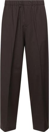 Costumein Elastische Broek - Heren - Straight fit broeken - Bruin - XL - Wol - Broeken