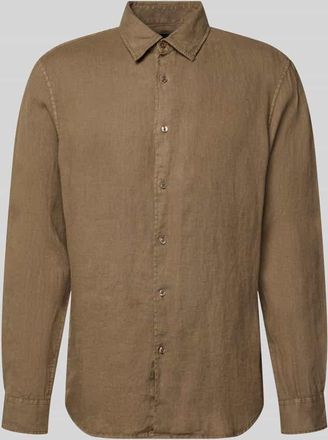 Mc Neal Leinenhemd mit Kentkragen in Mittelbraun, Gr&ouml;&szlig;e XXXL