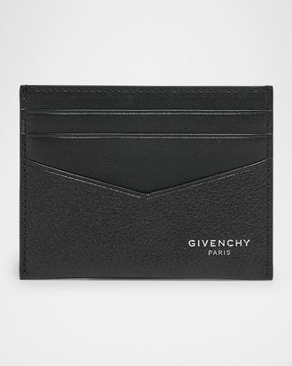 Givenchy Mens Leather V-Cut Card Holder