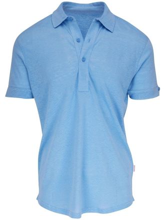 Orlebar Brown Linnen poloshirt - Blauw