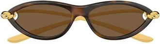Bottega Veneta 56mm Cat Eye Sunglasses in Havana at Nordstrom