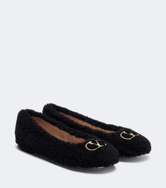 Valentino Garavani VLogo teddy ballet flats
