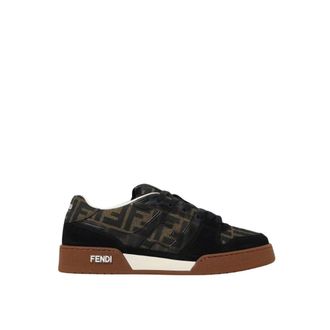 Fendi Sneakers, female, Black, 5 UK, Printed Low-Top Trainers