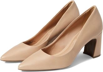 Anne Klein Womens Anne Klein Benedette Pumps Nude Pointed Toe Block Heel VER1054