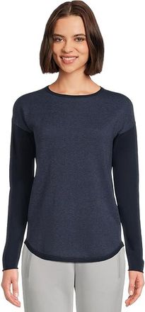 Smartwool Shadow Pine Colorblock Sweater Womens Sweater Deep Navy : MD, Nylon/Polyester/Wool