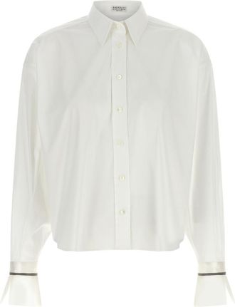 Brunello Cucinelli White Relaxed Solid Shirt