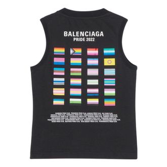 Balenciaga Pride 22 Tank Top Black White 698102TMVO41070
