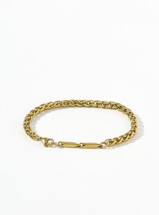 Le 31 Mens Stainless-steel palm tree link bracelet