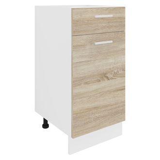 ebuy24 Gabinete De Cocina Vcm Dimensiones Aprox. Al. 82 X An. 40 X P. 46 Cm Gabinete Inferior Con Caj&oacute;n Muebles De Cocina - Esilo (blanco / Roble Sonoma)