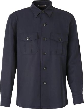 Canali Giacca-camicia con bottoni - Blu