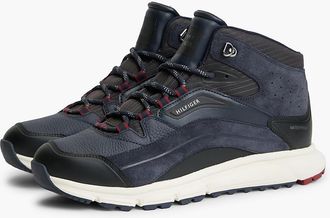 Tommy Hilfiger Mens Suede Sneaker Boot - Navy Blue - US 11.5 / EU 45