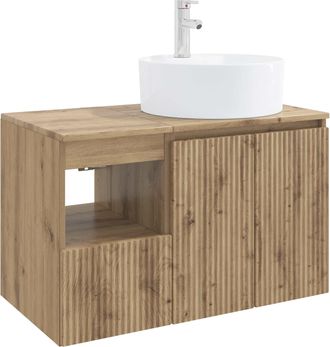vidaXL Juego De Muebles De Ba&ntilde;o 2 Uds. Roble Artisan Vidaxl
