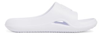 Under Armour Womens Locker V Slides, Comfortable and Lightweight Womens Slides, Locker Room and Shower Sandals with Built-In Drainage,White / White / White,3