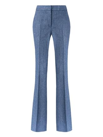 Genny concealed-fastening trousers - Blauw