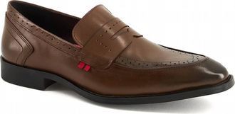 Andrea Mens Leather Loafer In Light Brown