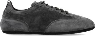 Max Mara Schoenen, Dames, Grijs, 37 1/2 EU, Leer, Stecca Sportschoenen