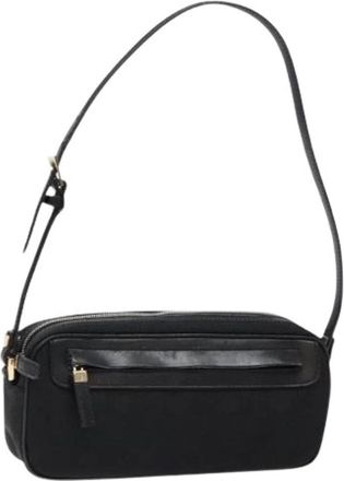 Ferragamo Tweedehands Canvas handtassen - Dames - Vintage Schoudertas - Zwart - ONE Size - Leer - Vintage