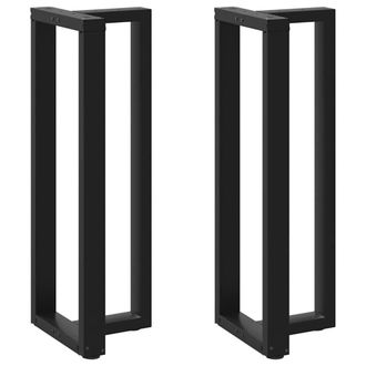 Berkfield Home Bar Table Legs T-Shaped&not;2 pcs Black 40x35x(110-111) cm Steel