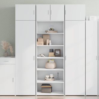 Berkfield Home Highboard White 70x41x185 cm Engineered Wood | Size: 70 x 41 x 185 cm