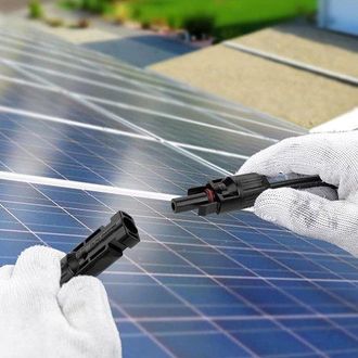 OEM Cable Con Conector Mc4 - Cable De Extensi&oacute;n Fotovoltaica - 14awg Rojo/negro - Impermeable - Resistente A Los Rayos Uv - 3 Metros