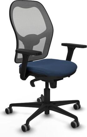 Piqueras y Crespo Piqueras Y Crespo - Jorquera Sincro Malla Gris Similpiel Azul Marino Brazos 3d Base Nailon Ruedas 65mm Engomada