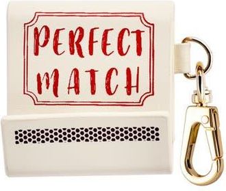 Posh Tech Leather AirTag Bag Charm in Ivory at Nordstrom, Size Small