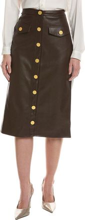 L'agence LAgence Milann Midi Snap Front Skirt