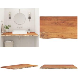 vidaXL Piano Bagno 90x60x3,8 cm Rettangolare Legno Massello di Acacia - Piano in acacia - Piano in legno massello