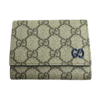 Gucci Pre-owned GG Supreme Trifold Wallet - Heren - Vintage Accessoires - Beige - ONE Size - Vintage