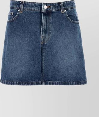 A.P.C. denim moss mini skirt