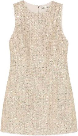 Alice & Olivia Cade Embellished Tweed Mini Dress